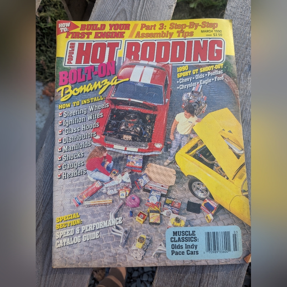 1990 March Hot Rodding Magazine Bolt on Bonanza Old Indy Pace Cars